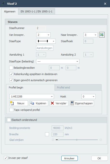 Staaf dialoogvenster